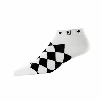 Women's Footjoy ProDry Golf Socks White/Black NZ-34715